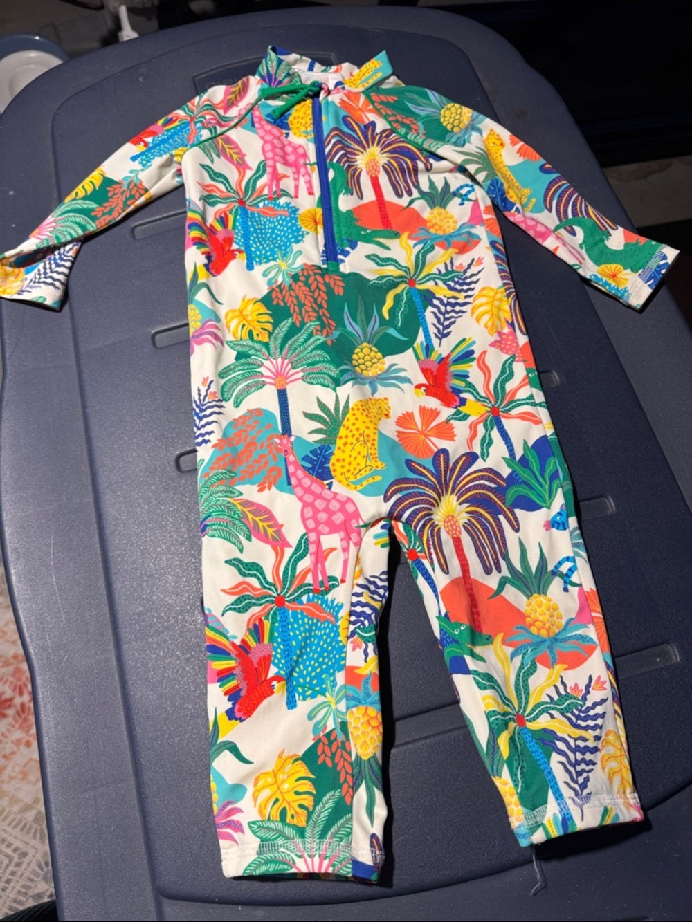 Baby Boden Multicolor Tropical surf suit